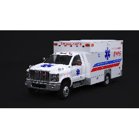 3D 2020 International EMS Ambulance and Hospital Bed Collection